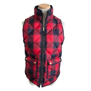 J Crew Plaid Snap Button Vest